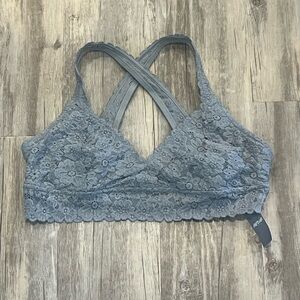 Aerie Lace Bralettes Gray- NWT size L